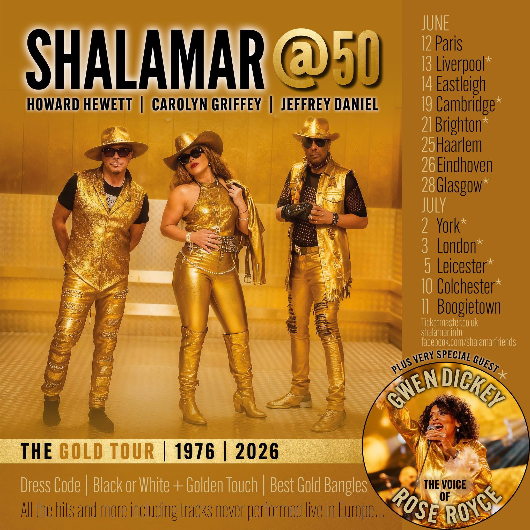 Shalamar The Gold Tour - A Fifty Year Celebration Tour Poster 2026